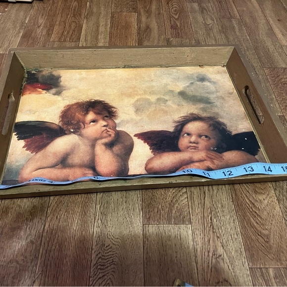 Cherub Print Wooden Tray - Picture 1 of 3